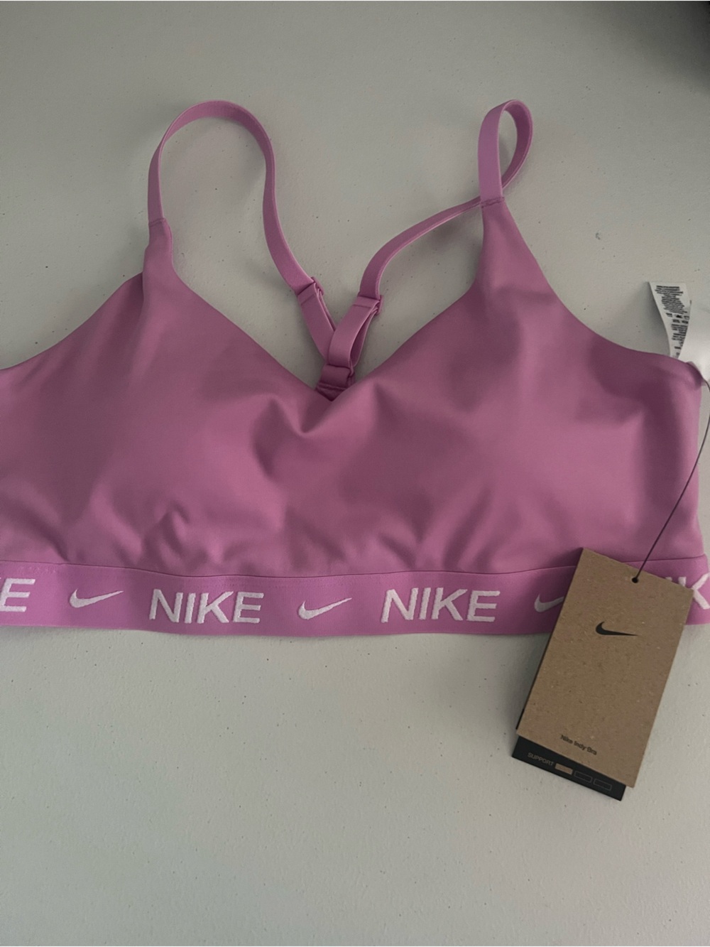 Nike pink sports bra size L